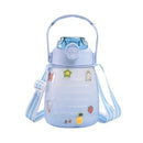 Garrafa Squeeze 1250ml Portátil com Marcador de Tempo Motivacional