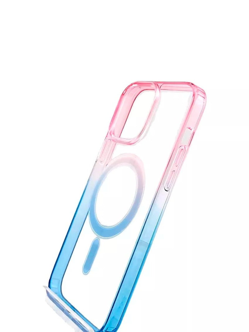 Capa Magsafe Silicone com Bordas Coloridas efeito Gradiente para Iphone 11