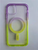 Capa Magsafe Silicone com Bordas Coloridas efeito Gradiente para Iphone 11