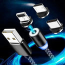 Cabo Carregador Imã Magnético 3 em 1 V8/ Tipo C/ Lightning