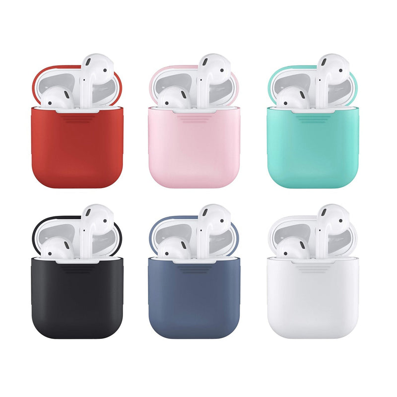 Case Capa De Silicone Colorida Antiqueda Compatível Airpods Com Gancho Chaveiro Compatível Fones Tws, I7, I8, I9