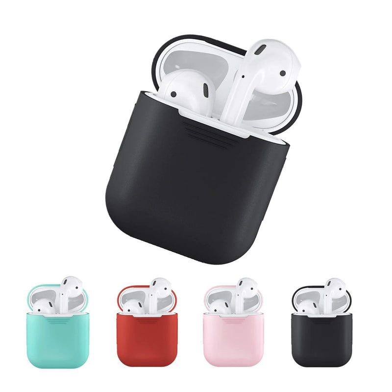 Case Capa De Silicone Colorida Antiqueda Compatível Airpods Com Gancho Chaveiro Compatível Fones Tws, I7, I8, I9