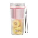 Copo Mixer de Suco Portátil Mini Liquidificador Portátil 6 Lâminas Recarregável 400 ml + Cabo USB