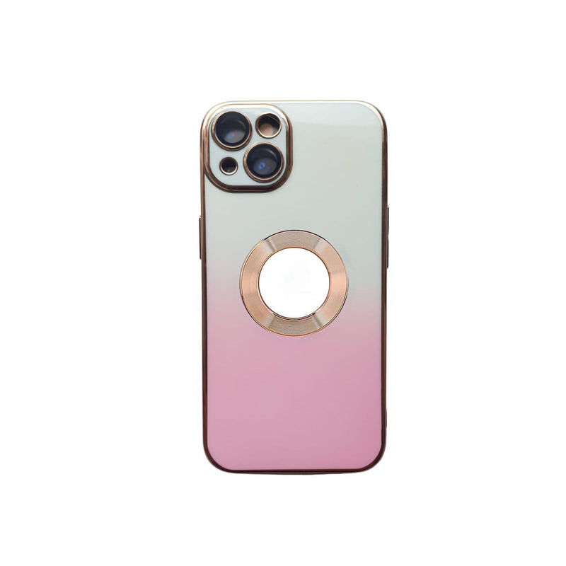 Capa Anti-Impacto Colorida Luxo com Borda Gold para Iphone 13