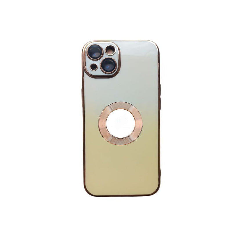 Capa Anti-Impacto Colorida Luxo com Borda Gold para Iphone 13