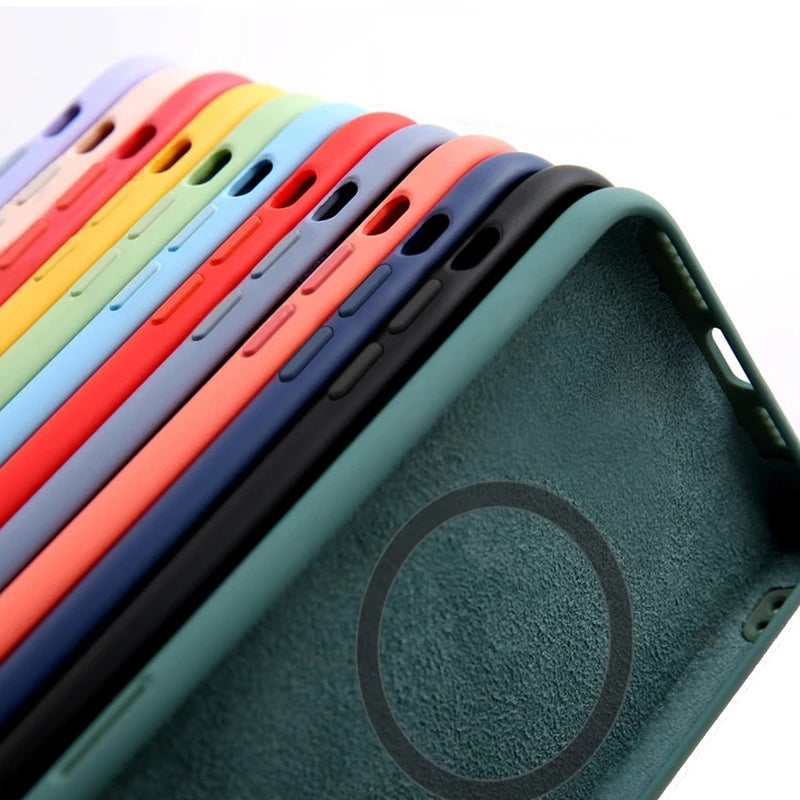 Capa Magsafe Silicone para iPhone 14 Plus Aveludada