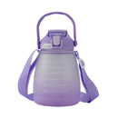 Garrafa Squeeze 1250ml Portátil com Marcador de Tempo Motivacional