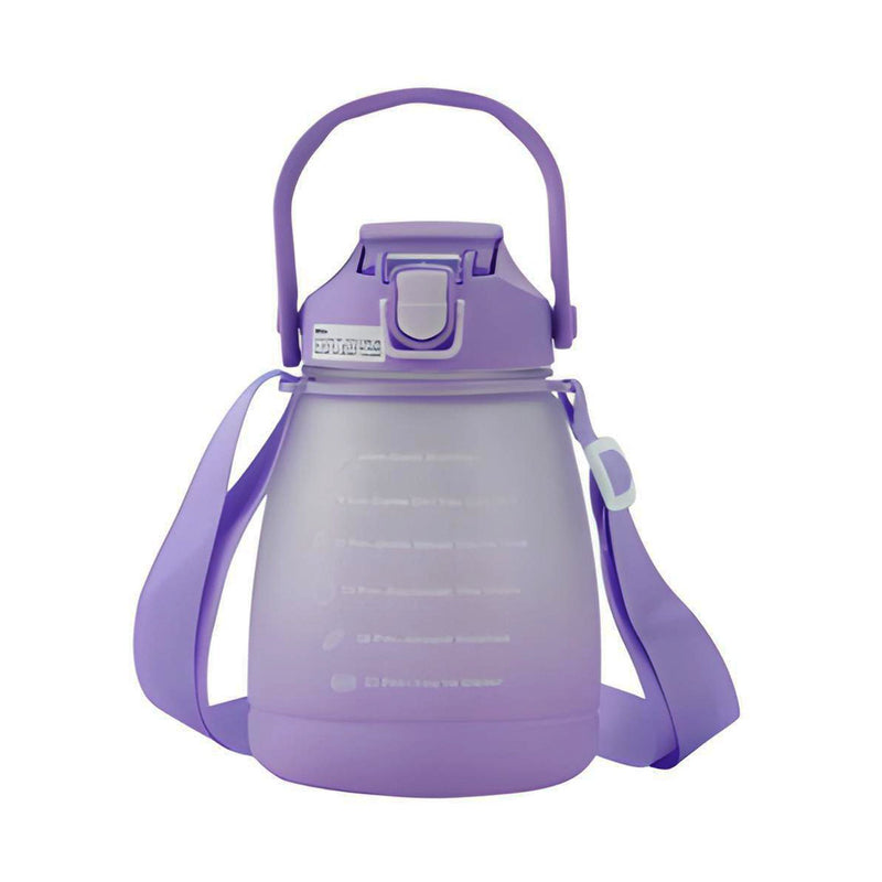 Garrafa Squeeze 1250ml Portátil com Marcador de Tempo Motivacional